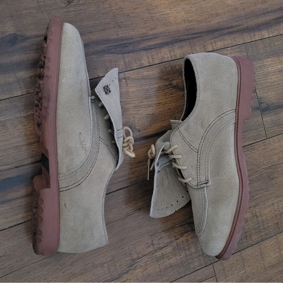 Vintage Eastland Suede Fringe Moc Toe Oxford Shoes Tan Womens 7 - Picture 4 of 6